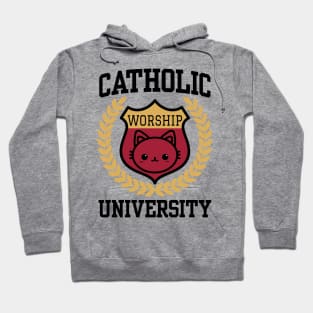 Cat-holic university Hoodie